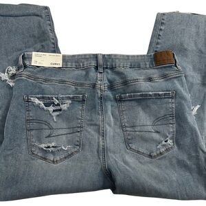 American Eagle The Dream Jean Curvy Super Hi Rise Distressed Jegging 16 Long NWT